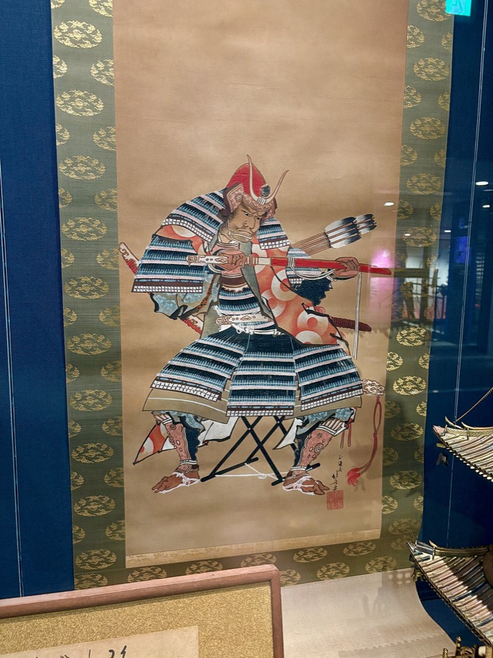 가쓰시카 호쿠사이가 그린 갑주 차림의 가토 기요마사 족자화(나고야 도켄 월드 소장)