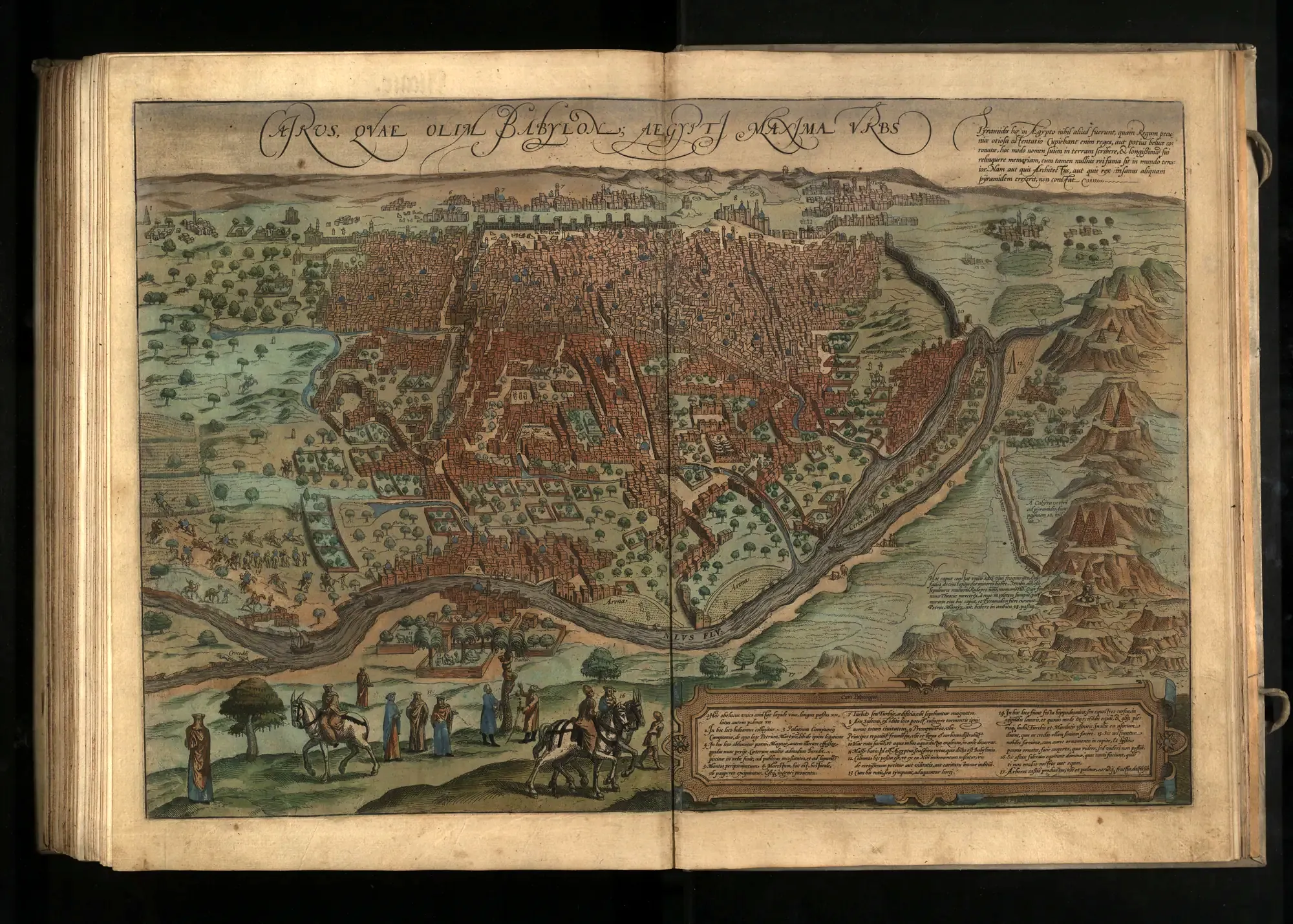 프란츠 호겐베르크가 1572년 출간한 《Civitates Orbis Terrarum》에 수록된 카이로 조감도.