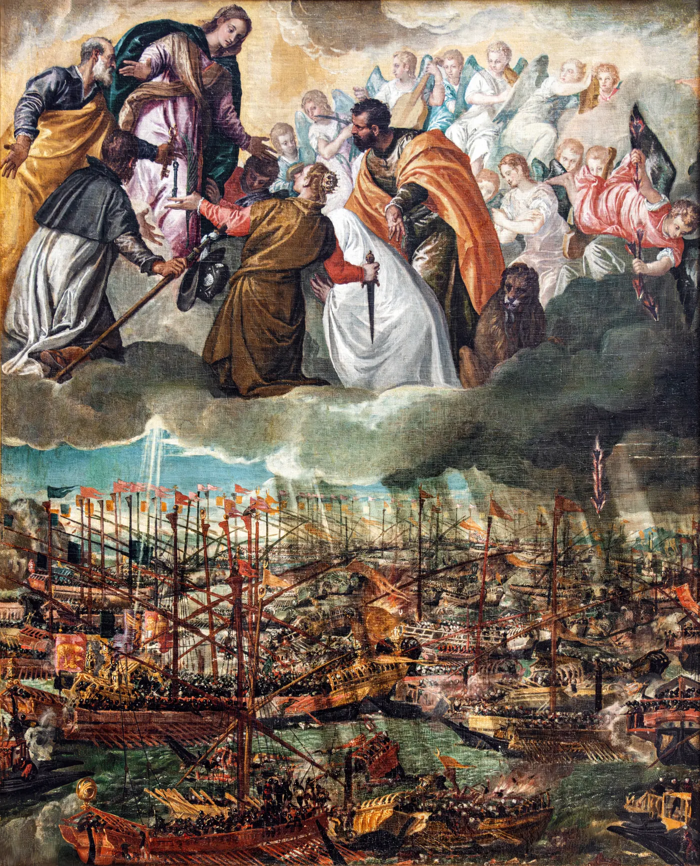 파올로 베로네세, 《Allegory of the Battle of Lepanto》(c.1572–73, Gallerie dell'Accademia 베네치아).