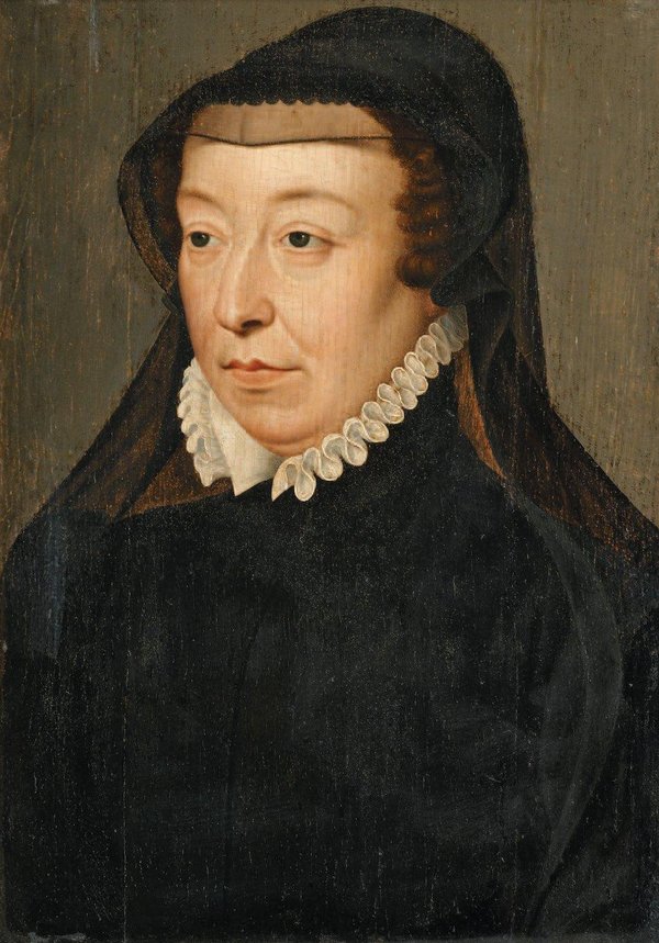 카트린 드 메디시스 초상 — François Clouet 화실, c.1560